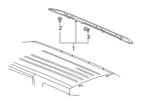 2020 GMC Yukon Luggage Carrier Diagram 2 - Thumbnail