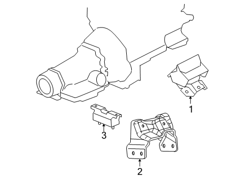 2008 GMC Sierra 3500 HD Engine & Trans Mounting Diagram 2 - Thumbnail