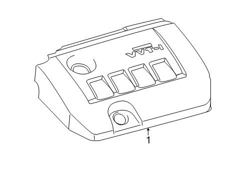 2009 Pontiac Vibe Engine Appearance Cover Diagram