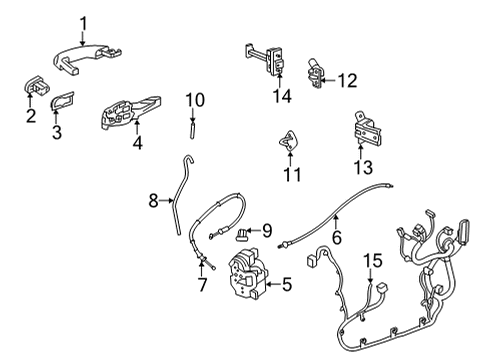 2021 Buick Encore GX Harness Assembly, Rear S/D Dr Wrg Diagram for 42747289