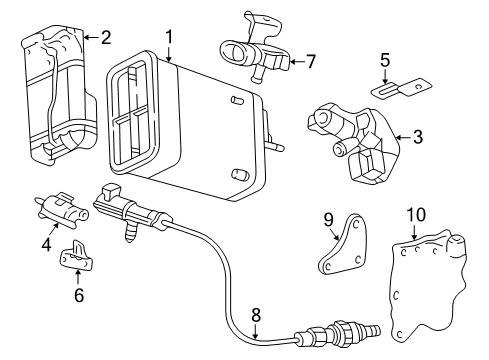 2000 Oldsmobile Alero Emission Components Diagram 1 - Thumbnail