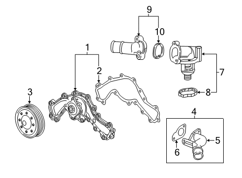 2018 Cadillac ATS Cooling System, Radiator, Water Pump, Cooling Fan Diagram