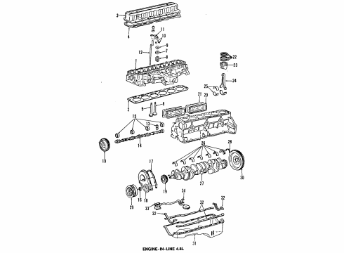 1984 GMC G2500 Engine Parts & Mounts, Timing, Lubrication System Diagram 2 - Thumbnail