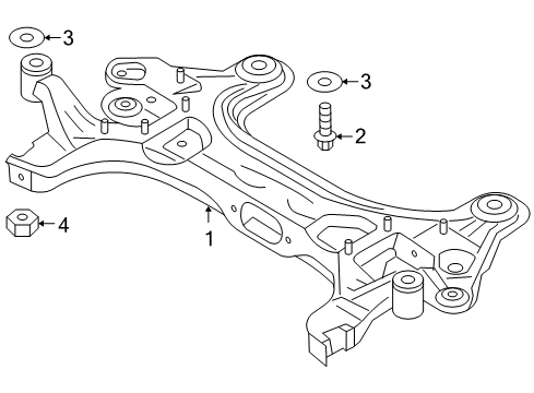 2005 Chevy Aveo Suspension Mounting - Front Diagram