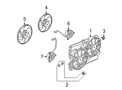 2009 Saturn Vue Cooling System, Radiator, Water Pump, Cooling Fan Diagram