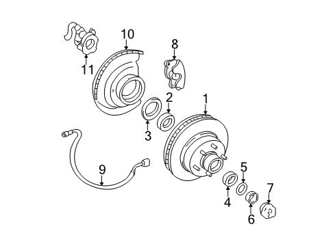 2000 Chevy K2500 Front Brakes Diagram 2 - Thumbnail