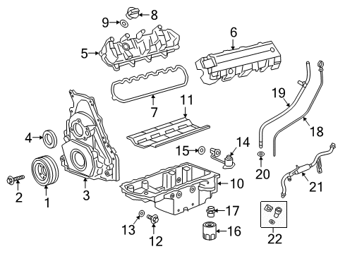 2019 Cadillac CTS Engine Parts & Mounts, Timing, Lubrication System Diagram 7 - Thumbnail