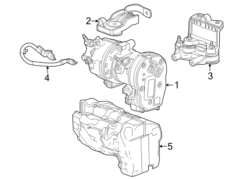 2024 Cadillac LYRIQ Condenser, Compressor & Lines Diagram