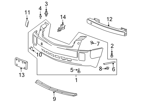 2008 Cadillac SRX Cover,Headlamp Washer Nozzle Diagram for 12335720