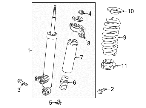 2019 Buick Regal TourX Shocks & Components - Rear Diagram 1 - Thumbnail