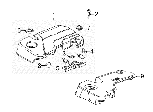 2018 GMC Terrain Engine Appearance Cover Diagram 1 - Thumbnail