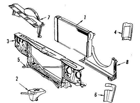 1984 Chevy Impala Radiator & Components, Cooling Fan Diagram