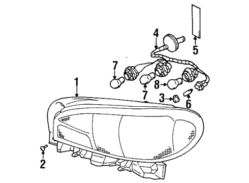 1998 Chevy Metro Combination Lamps Diagram 1 - Thumbnail