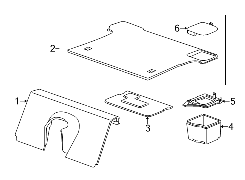 2018 Chevy Corvette Interior Trim - Rear Body Diagram