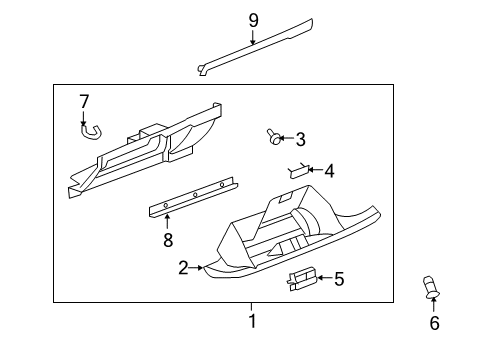 2012 GMC Sierra 1500 Glove Box Diagram