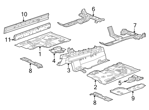 2020 Chevy Camaro Floor & Rocker Diagram 2 - Thumbnail