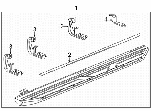 2023 Cadillac Escalade Running Board Diagram 1 - Thumbnail