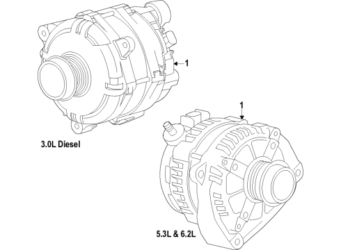 2022 GMC Yukon XL Alternator Diagram 1 - Thumbnail