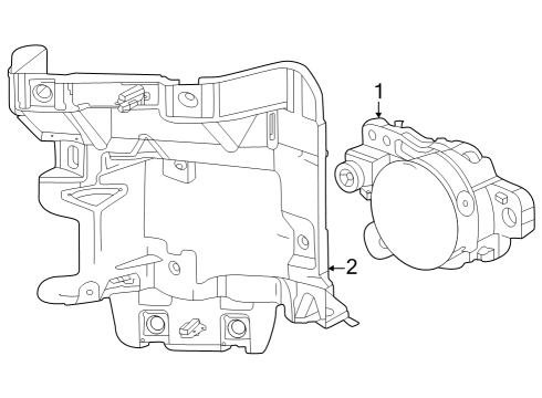 2024 GMC Sierra 2500 HD Fog Lamps Diagram