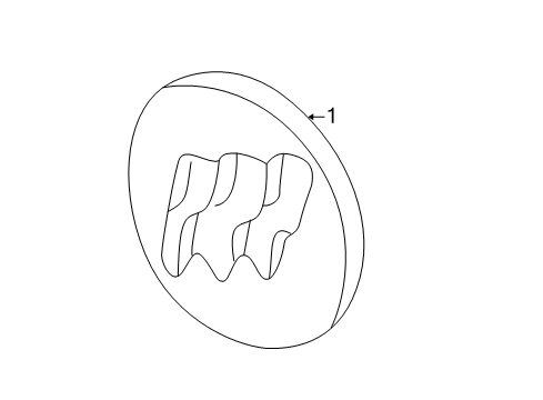 2003 Buick LeSabre Front Fender Emblem Assembly Diagram for 25737019