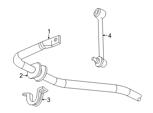 2011 Chevy Tahoe Stabilizer Bar & Components - Rear Diagram 1 - Thumbnail