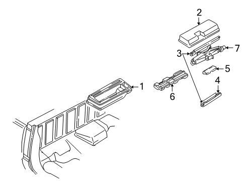 1996 GMC K3500 Interior Trim - Cab Diagram 2 - Thumbnail