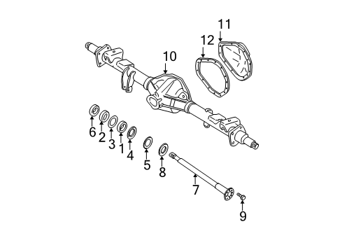 2001 Chevy Silverado 1500 Axle Housing - Rear Diagram 1 - Thumbnail