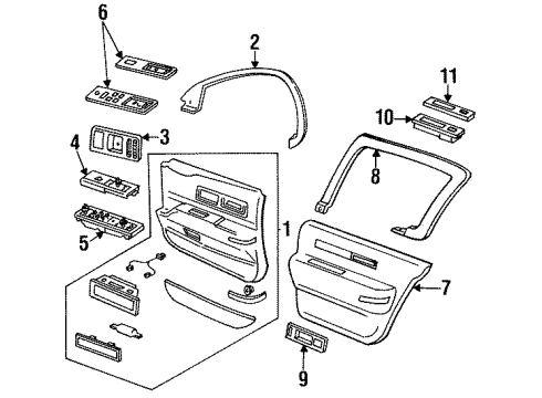 1996 Cadillac Fleetwood Front Door Diagram 3 - Thumbnail