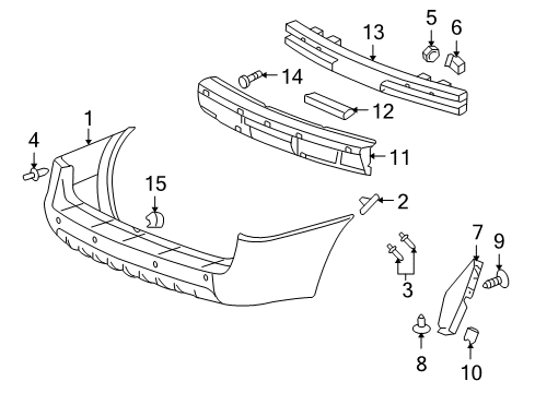 2005 Buick Terraza Rear Bumper Diagram