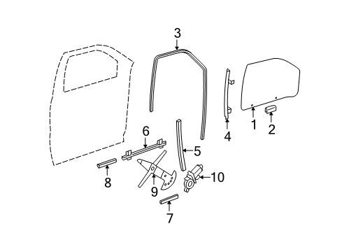 2005 Chevy Uplander Front Door Diagram 1 - Thumbnail