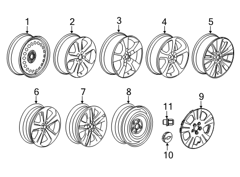 2019 Chevy Trax Wheel Trim Cover Package Diagram for 95240286