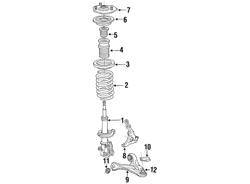 1991 Pontiac Trans Sport Front Suspension, Control Arm, Stabilizer Bar Diagram 1 - Thumbnail