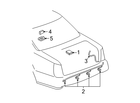 2001 Buick Park Avenue Harness Assembly, Back Up Alarm Wiring Diagram for 15374757