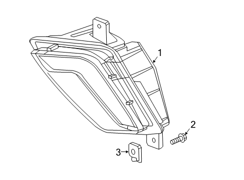 2016 Chevy Volt Lamp Assembly, Daytime Running Diagram for 23384966