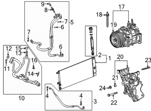 2022 GMC Sierra 2500 HD Air Conditioner Diagram 1 - Thumbnail