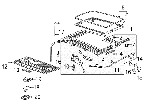 2001 Pontiac Aztek Sunroof Diagram