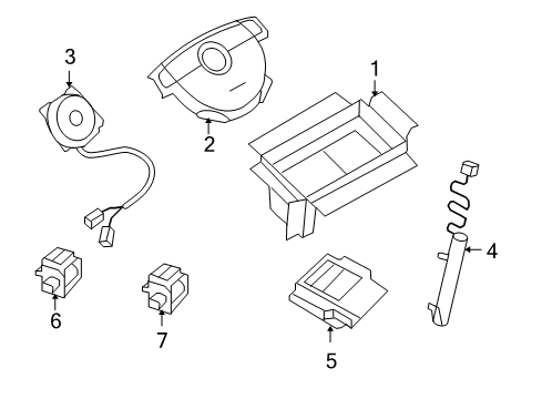 2007 Chevy Aveo Airbag,Instrument Panel Diagram for 96474022