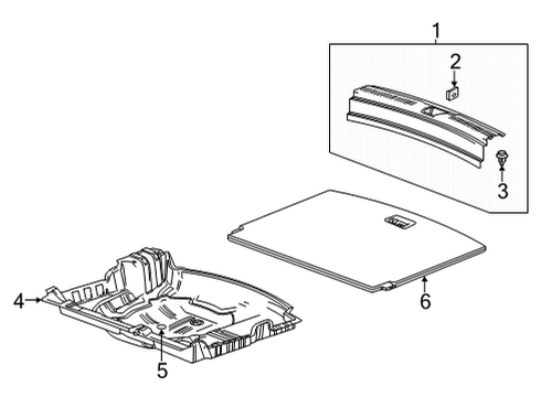 2022 Chevy Trailblazer Interior Trim - Rear Body Diagram