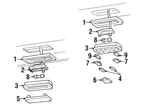 1994 Chevy K2500 Interior Trim - Cab Diagram 5 - Thumbnail