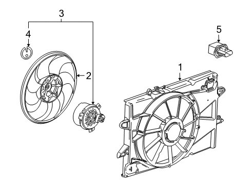 2017 GMC Terrain Cooling System, Radiator, Water Pump, Cooling Fan Diagram