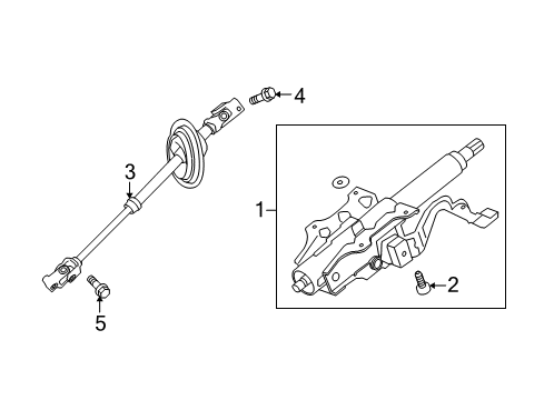 2013 Chevy Camaro Steering Column, Steering Wheel & Trim Diagram 1 - Thumbnail