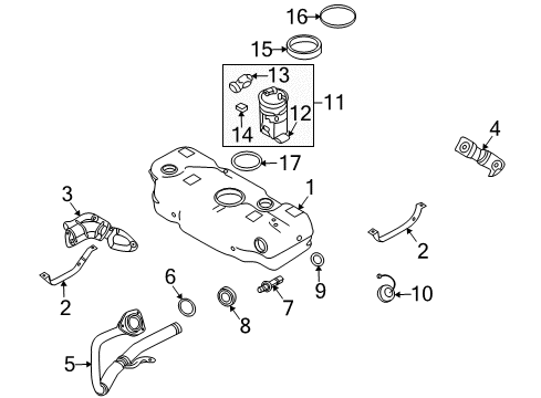 2009 Pontiac G3 Fuel Supply Diagram