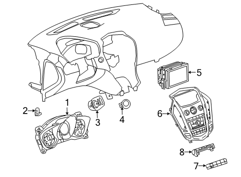 2010 Cadillac SRX A/C & Heater Control Units Diagram