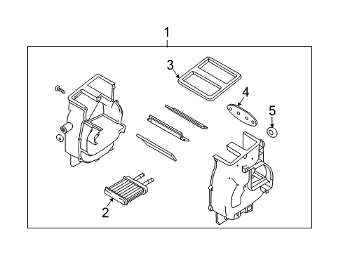 2005 Chevy Aveo Heater Core & Control Valve Diagram