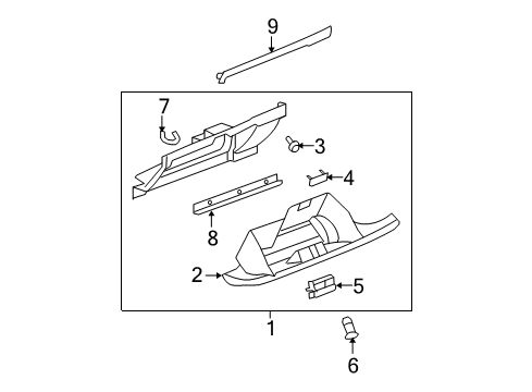 2008 Cadillac Escalade Glove Box Diagram