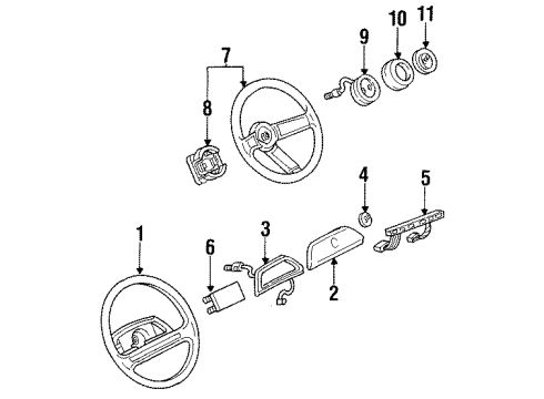 1993 Buick Regal Steering Column, Steering Wheel Diagram