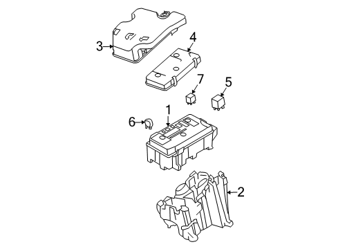 2006 Cadillac DTS Bracket Assembly, Multiuse Relay & Fuse Diagram for 15290469