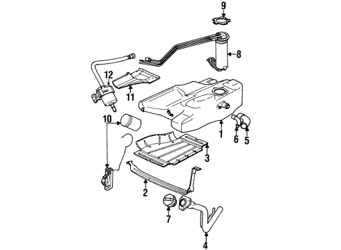 1996 Saturn SW1 Fuel Supply Diagram