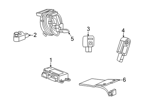 2024 Chevy Trailblazer Air Bag Components Diagram 2 - Thumbnail