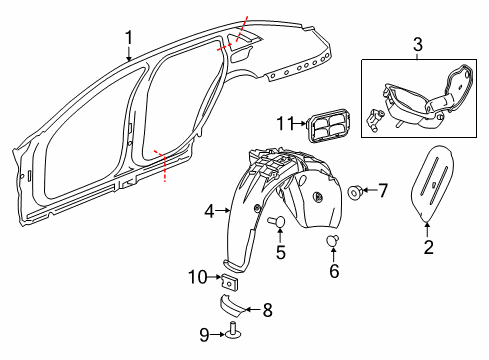 2018 Cadillac CT6 Housing Assembly, Fuel Tank Filler Pipe Diagram for 84247230